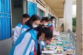 Thư viên, Đội thiếu niên Liên đội trường THCS Chu Văn An tuyên truyền hưởng ứng ngày Sách Việt Nam